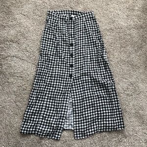 HM gingham midi skirt